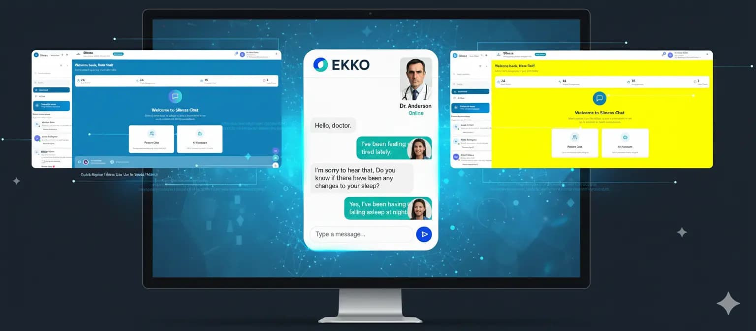 EKKO chat interface with doctor and patient